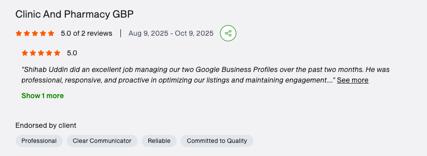 Client feedback