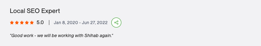 Client feedback